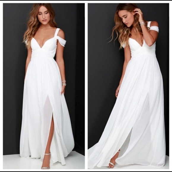 Lulus Dresses & Skirts - Lulu’s Ocean of Elegance Ivory Maxi Dress